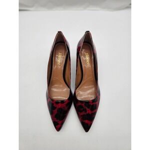 J Renee Women's Leopard  Print Kitten Heel Shoes 11 M  Pointed Toe